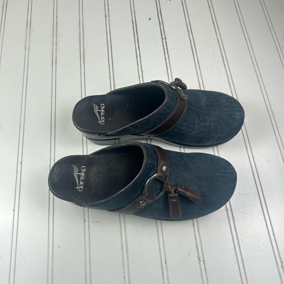 Dansko Shandi Black Leather Tassel Mule Clogs Women’s Size 7.5-8 - Picture 3 of 10